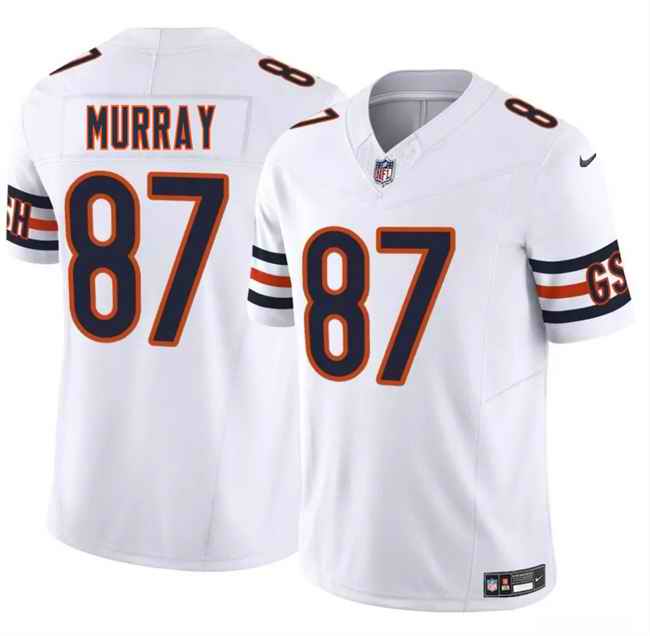 Men's Chicago Bears #87 Jordan Murray White 2025 F.U.S.E. Vapor Stitched Football Jersey